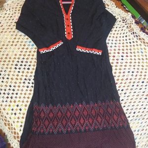 Ethnic dress / split side \ gothic/steampunk